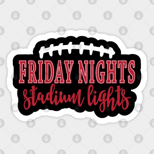 Friday Night Stadium Lights Football Sticker by GlimmerDesigns